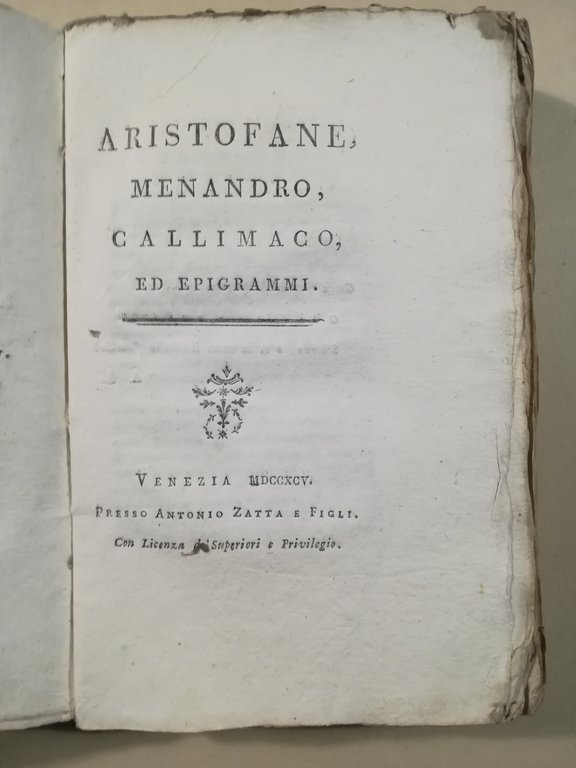 Aristofane, Menandro, Callimaco ed epigrammi | Immagine Gallery 3