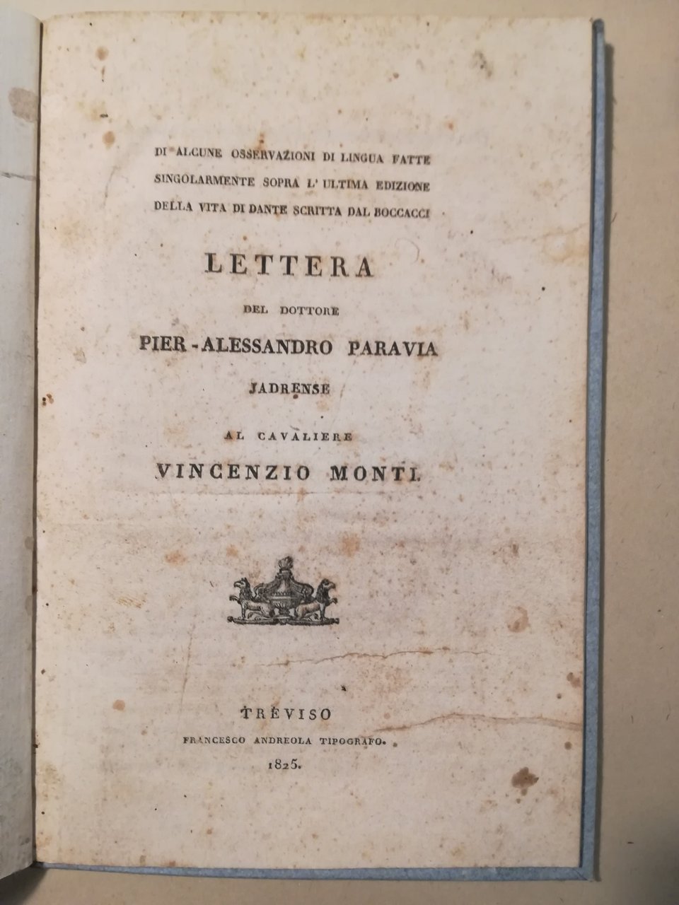 Di alcune osservazioni di lingua fatte singolarmente sopra l'ultima edizione … | Immagine principale