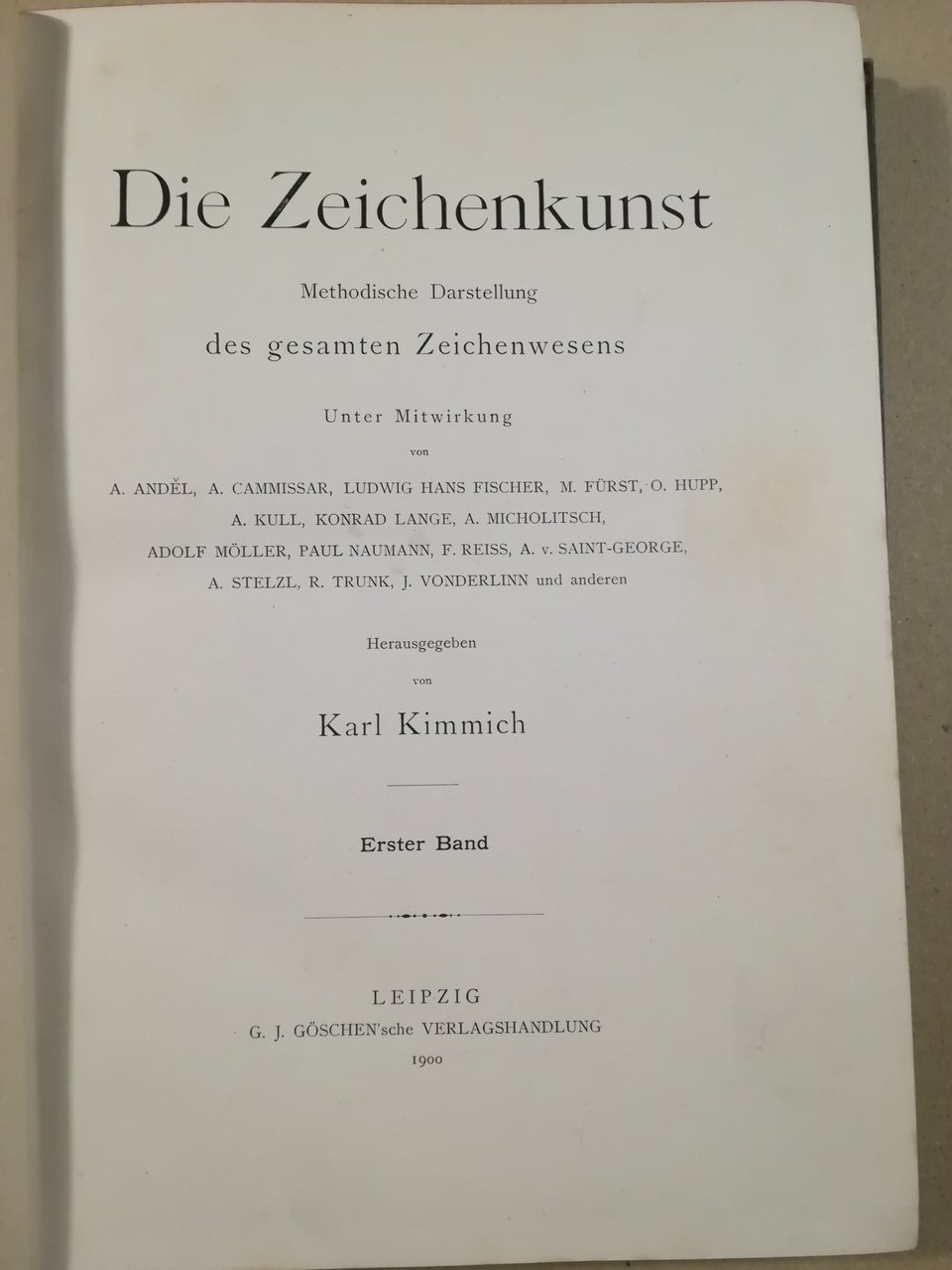 Die Zeichenkunst. Methodische Darstellung des gesamten Zeichenwesens. Erster Band | Immagine principale