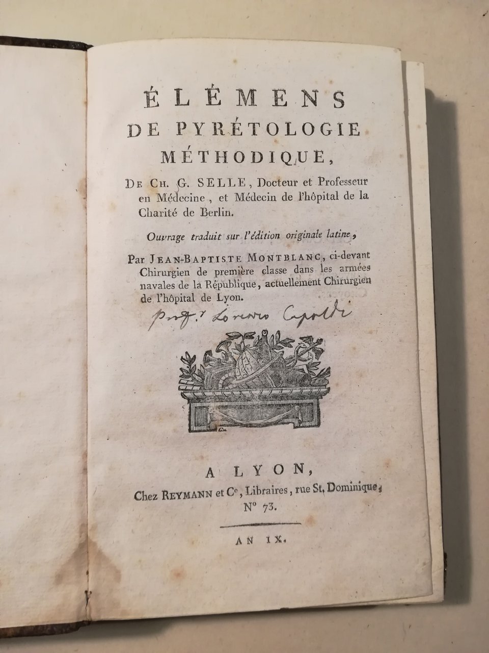 Elémens de pyrétologie methodique. Ouvrage traduit sur l'édition originale latine … | Immagine principale