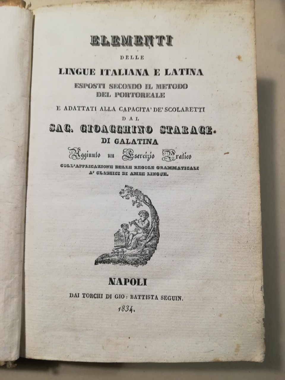 Elementi delle lingue italiana e latina esposti secondo il metodo … | Immagine principale