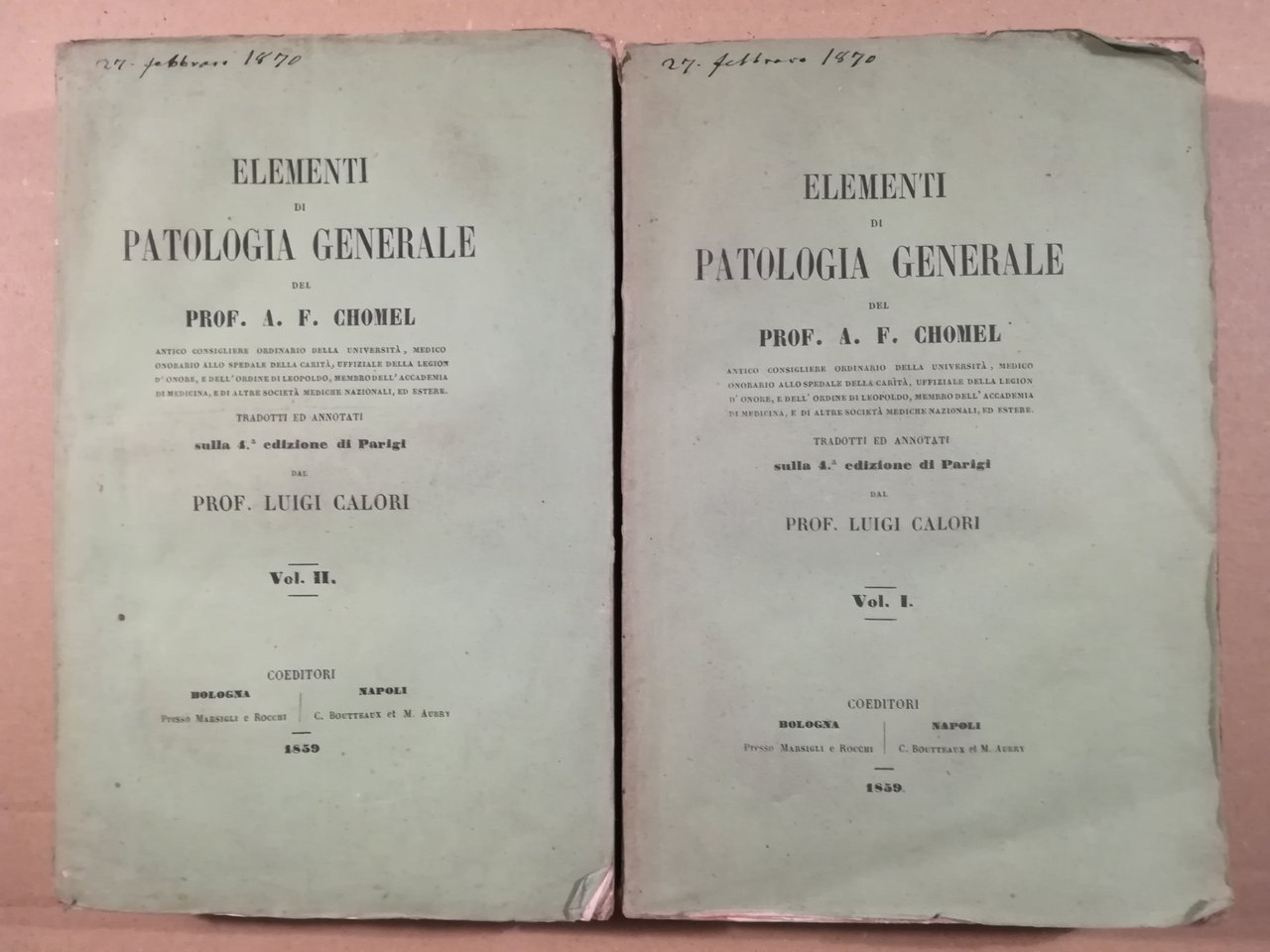Elementi di patologia generale del Pof. A. F. Chomel [...], … | Immagine principale