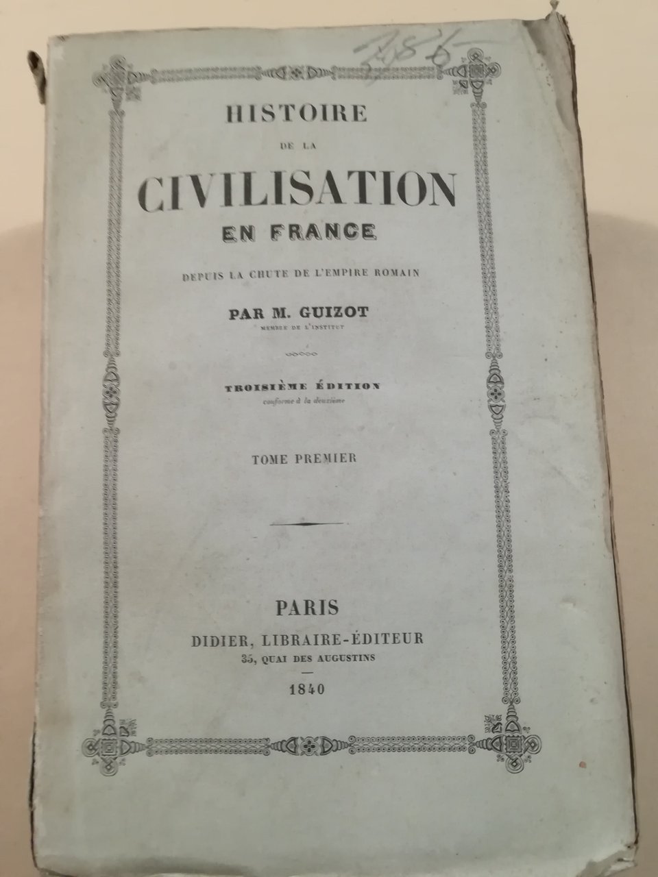 Histoire de la Civilisation en France depuis la chute de … | Immagine principale