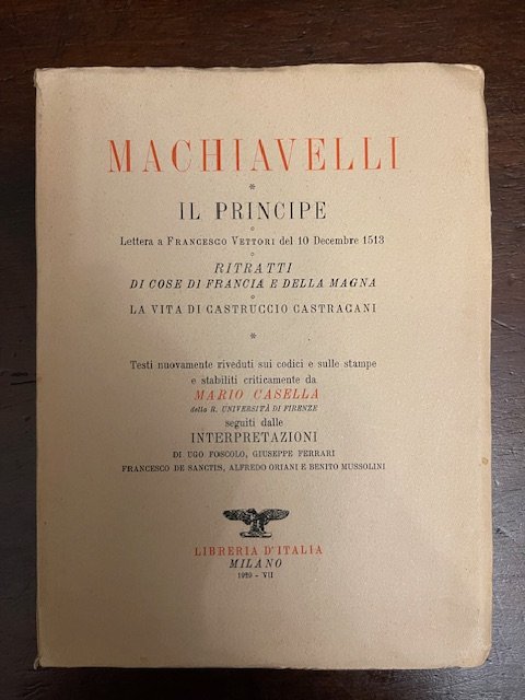 Il principe. Lettera a Francesco Vettori del 10 Dicembre 1513. …