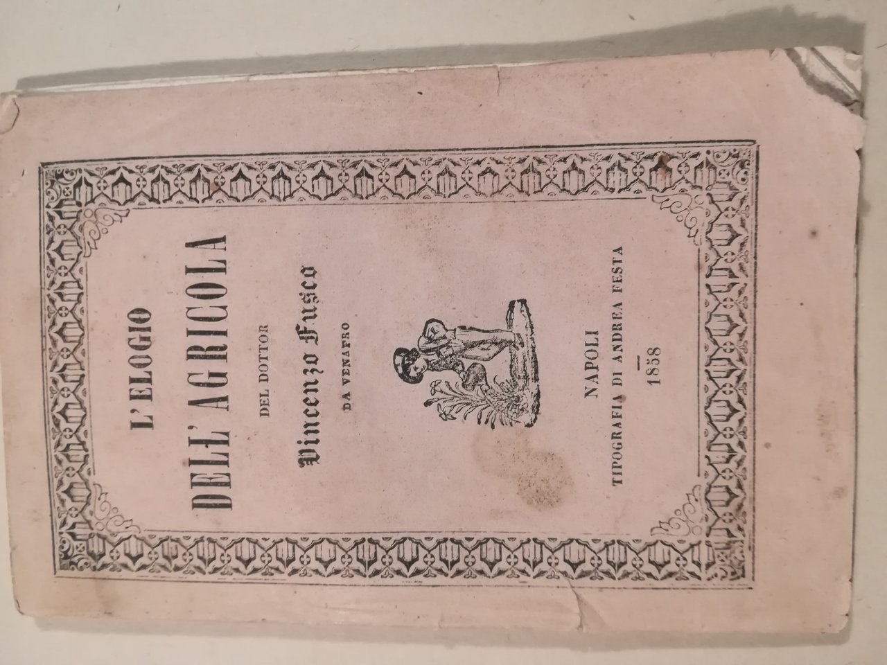 L'elogio dell'Agricola del dottor Vincenzo Fusco da Venafro | Immagine principale