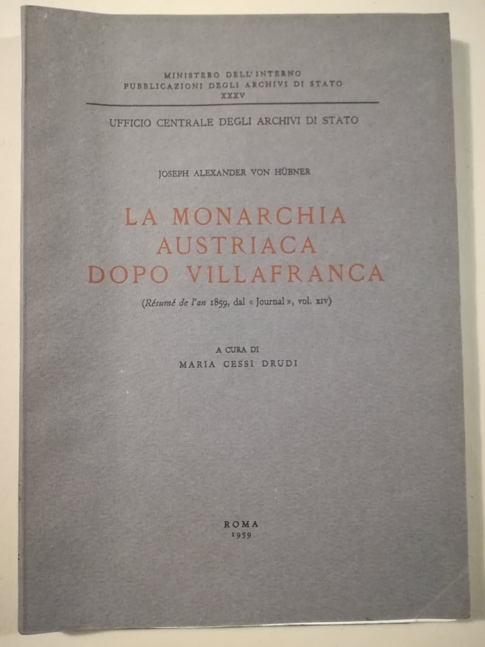 La monarchia austriaca dopo Villafranca (Résumé de l'an 1859, dal … | Immagine principale
