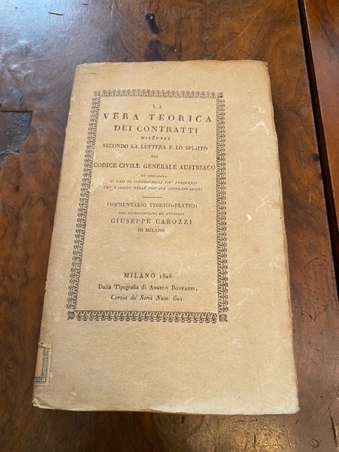 La vera teorica dei contratti discussa secondo la lettera e …