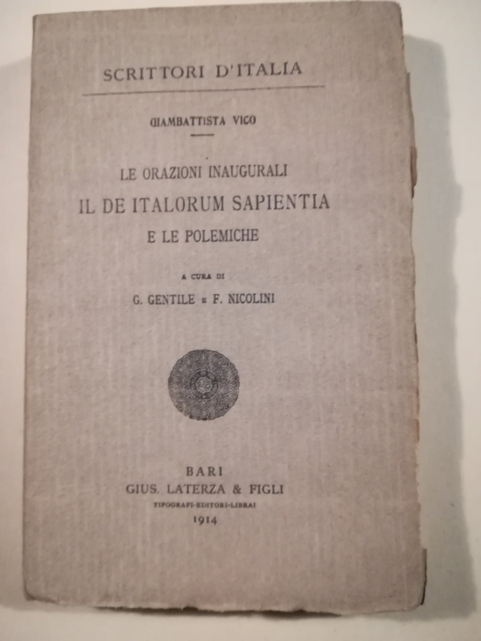Le orazioni inaugurali. Il De Italorum Sapientia e le polemiche. … | Immagine principale