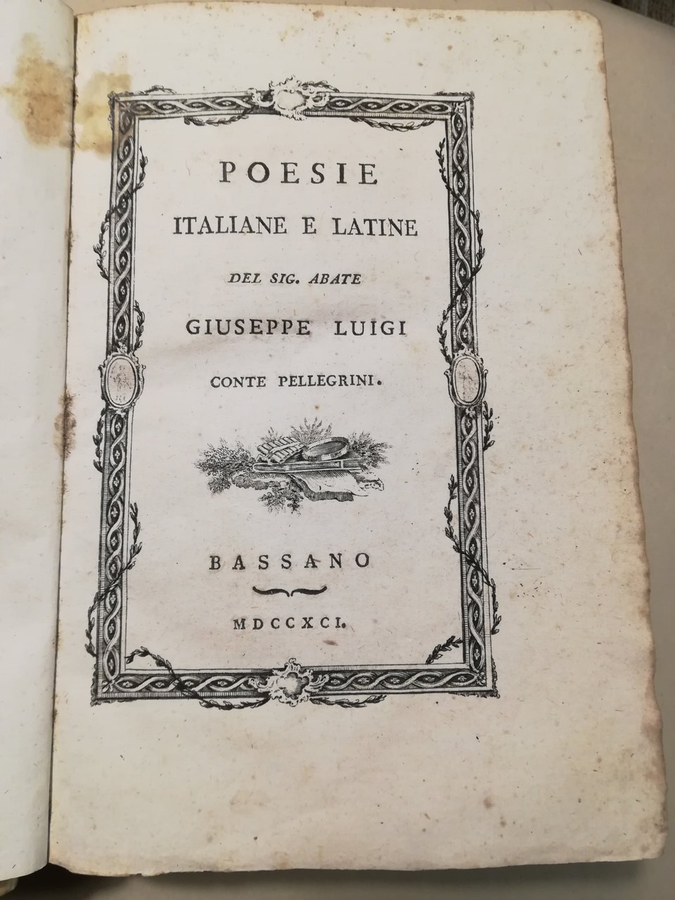 Poesie italiane e latine del sig. Abate Giuseppe Luigi conte … | Immagine principale