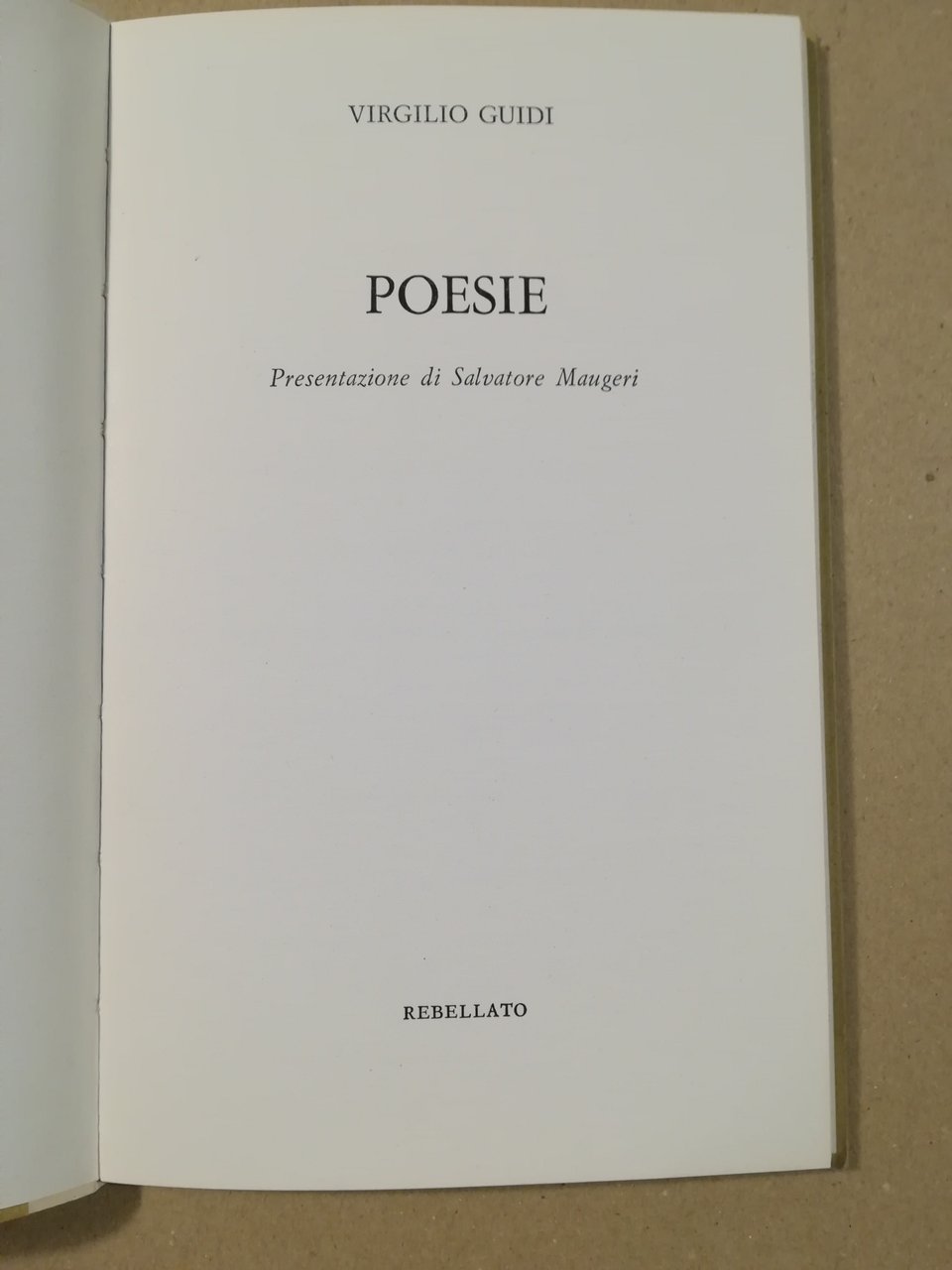 Poesie. Presentazione di Salvatore Maugeri | Immagine principale