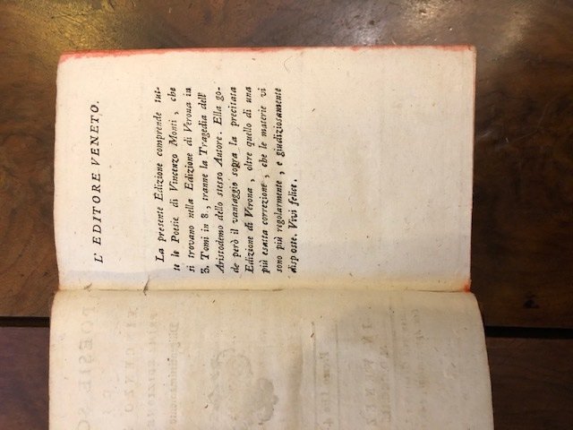 Poesie scelte di Vincenzo Monti. Prima edizione veneta diligentissimamente corretta. … | Immagine Gallery 8