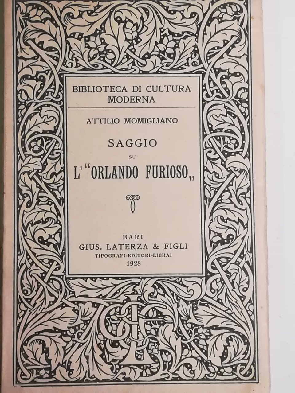 Saggio su l' "Orlando Furioso" | Immagine principale