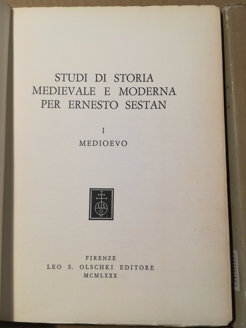 Studi di storia medievale e moderna per Ernesto Sestan. I. … | Immagine principale
