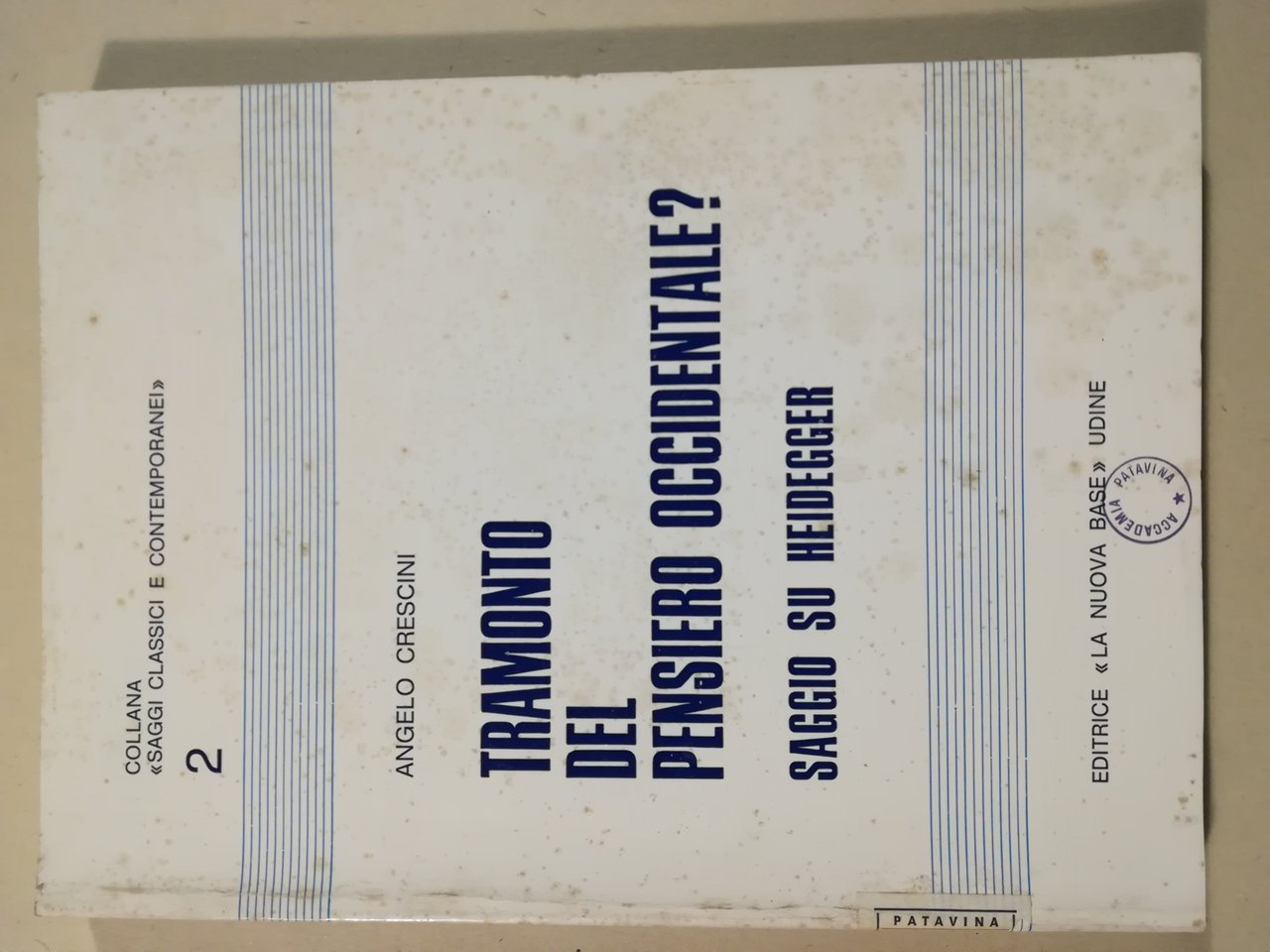 Tramonto del pensiero occidentale? Saggio su Heidegger | Immagine principale