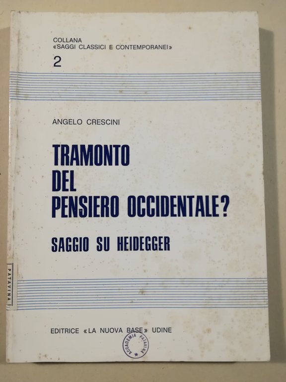 Tramonto del pensiero occidentale? Saggio su Heidegger | Immagine Gallery 2