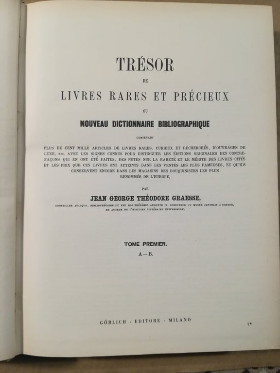 Trésor de Livres rares et précieux ou Nouveau Dictionnaire Bibliographique | Immagine Gallery 2