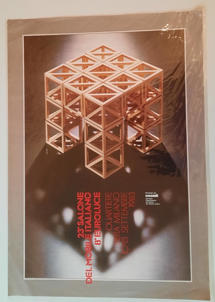 23° SALONE DEL MOBILE 8° EUROLUCE 1983 MANIFESTO AFFICHE