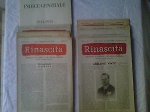 RINASCITA RASSEGNA DI POLITICA E .. ANNATA 1945 INCOMPLETA 7 …