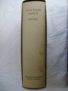 VINCENZO MONTI OPERE RICCIARDI 1953