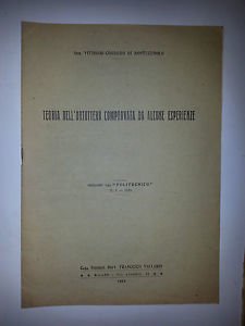 GEN VITTORIO CORDERO DI MONTEZEMOLO TEORIA DELL'ORTOTTERO VALLARDI 1935