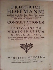 HOFFMANN FRIEDRICH CONSULTATIONUM ET RESPONSORUM MED. TIP. BALLEONIANA 1745