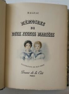 BALZAC MEMOIRES DE DEUX JEUNES MARIEES ILL. JEAN DROIT PRESSES …