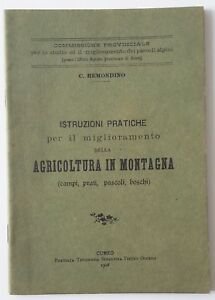 C. REMONDINO AGRICOLTURA IN MONTAGNA CUNEO OGGERO 1908
