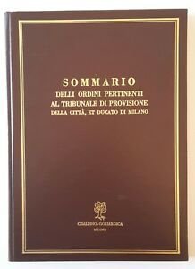 SOMMARIO ORDINI PERTINENTI TRIBUNALE DI PROVISIONE DELLA CITTA' ET DUCATO …