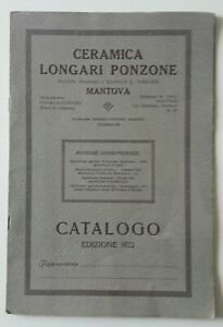 CERAMICA LONGARI PONZONE MANTOVA CATALOGO 1922