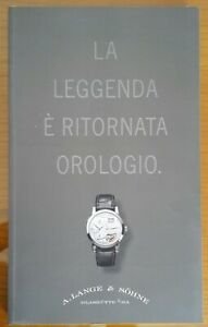 A. LANGE & SOHNE CATALOGO OROLOGI 2001