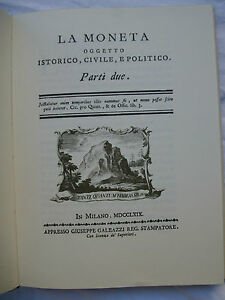 LA MONETA OGGETTO ISTORICO CIVILE E POLITICO ED. BOLIS 1987