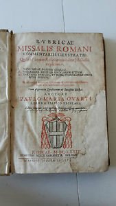 RUBRICAE MISSALIS ROMANI COMMENTARIIS ILLUSTRATAE PAULO M.QUARTI CESARETTI 1674