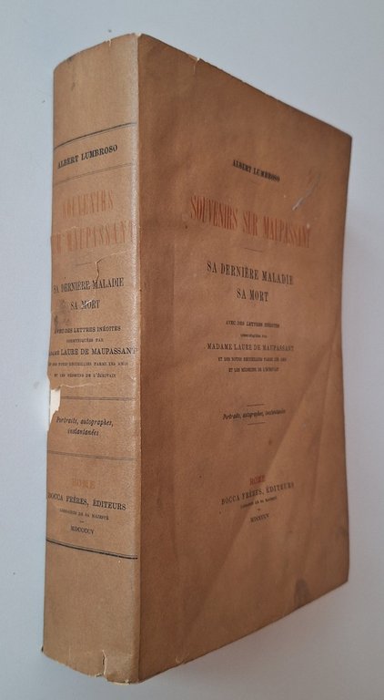 A. LUMBROSO SOUVENIRS SUR MAUPASSANT BOCCA 1905