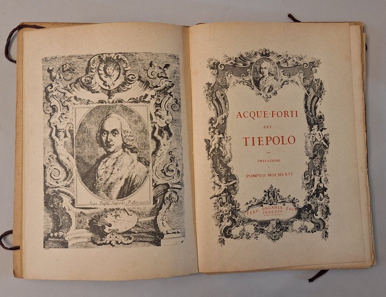 ACQUEFORTI DEL TIEPOLO PREF. POMPEO MOLMENTI ONGANIA 1896