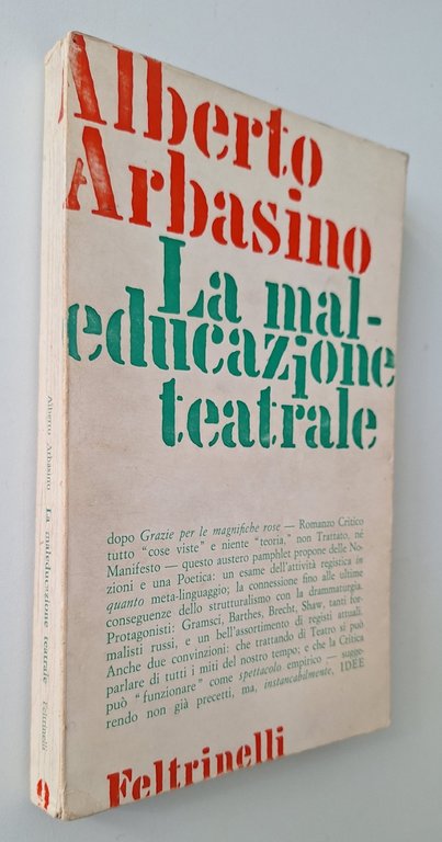ALBERTO ARBASINO LA MALEDUCAZIONE TEATRALE FELTRINELLI 1966 1° ED. | Immagine Gallery 2