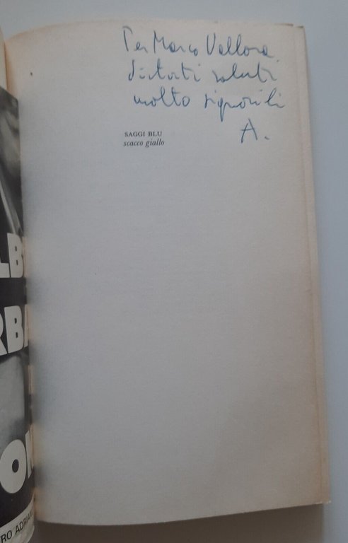 ALBERTO ARBASINO MATINEE' GARZANTI 1983 1° ED. AUTOGRAFATO