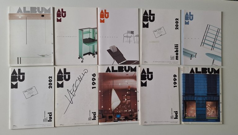 ALBUM SRL LUCI E MOBILI LIGHTS AND FURNITURE CATALOGHI 1996- …