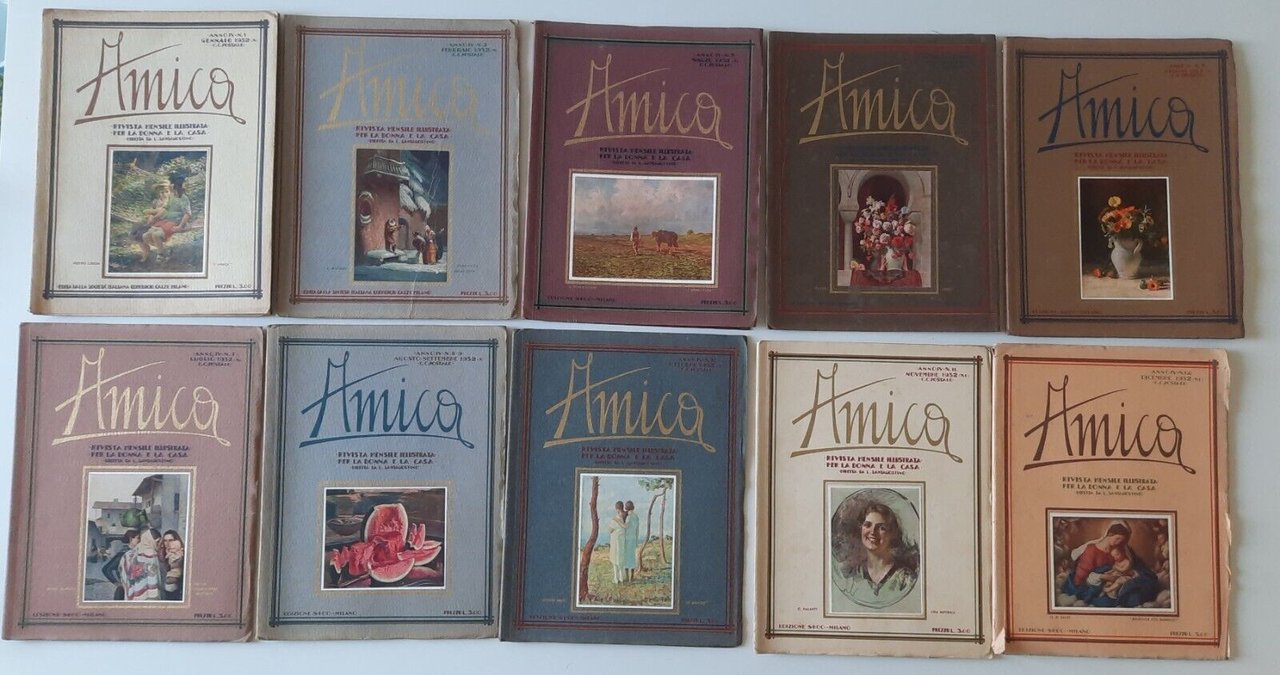 AMICA RIVISTA MENSILE PER LA DONNA E LA CASA ANNATA …
