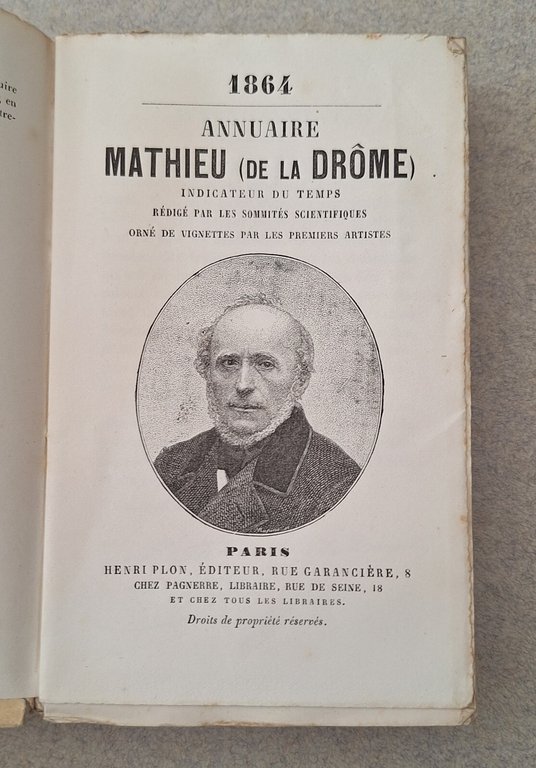 ANNUAIRE 1864 MATHIEU DE LA DROME H. PLON 1864