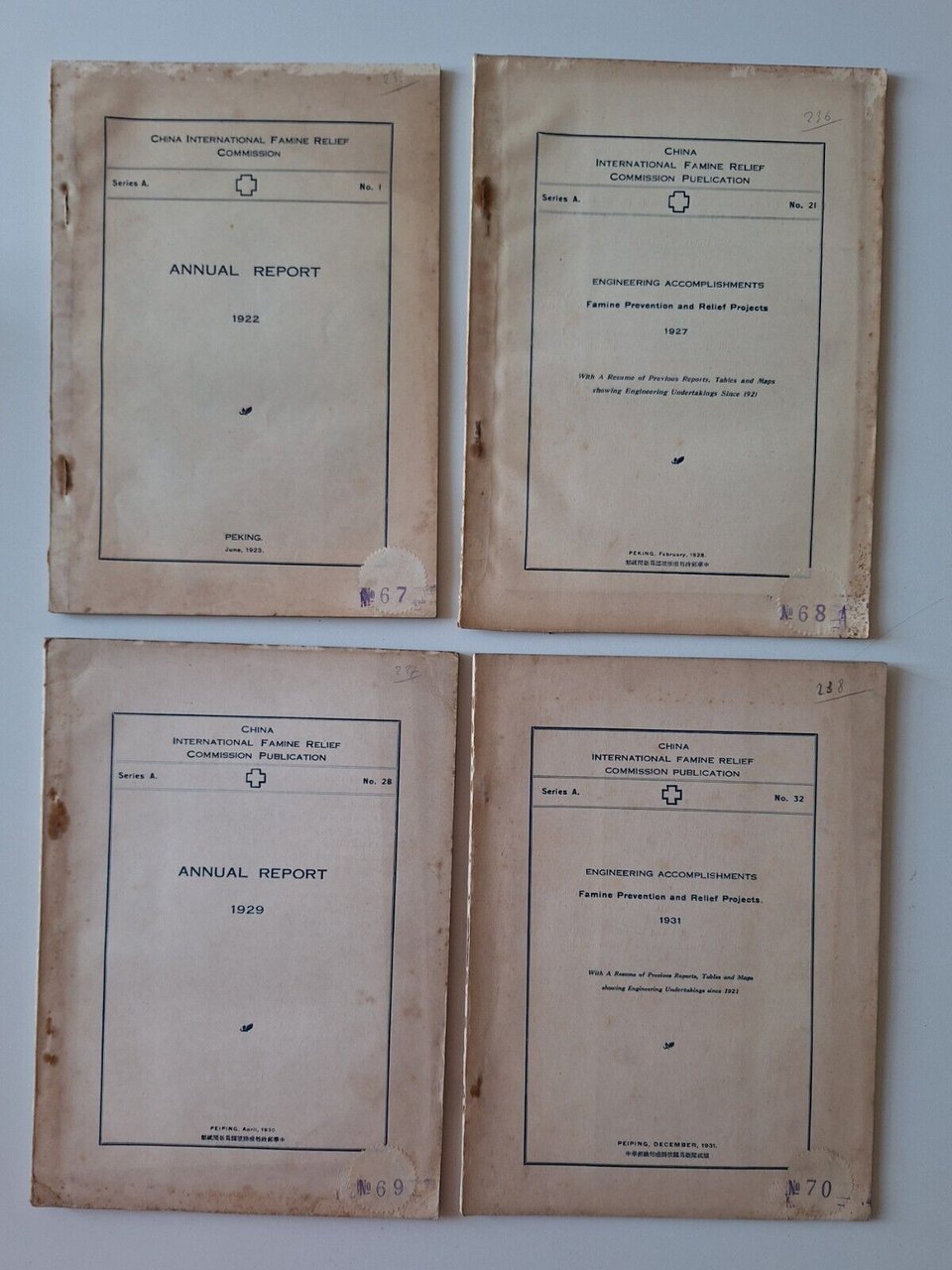 ANNUAL REPORT INTERNATIONAL FAMINE RELIEF CHINA PEIPING DAL 1922 AL …