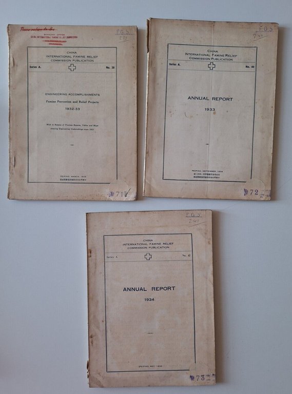 ANNUAL REPORT INTERNATIONAL FAMINE RELIEF CHINA PEIPING DAL 1922 AL …