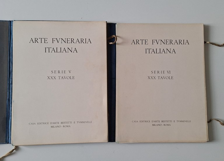 ARTE FUNERARIA ITALIANA SERIE V - VI BESTETTI TUMINELLI 2 …