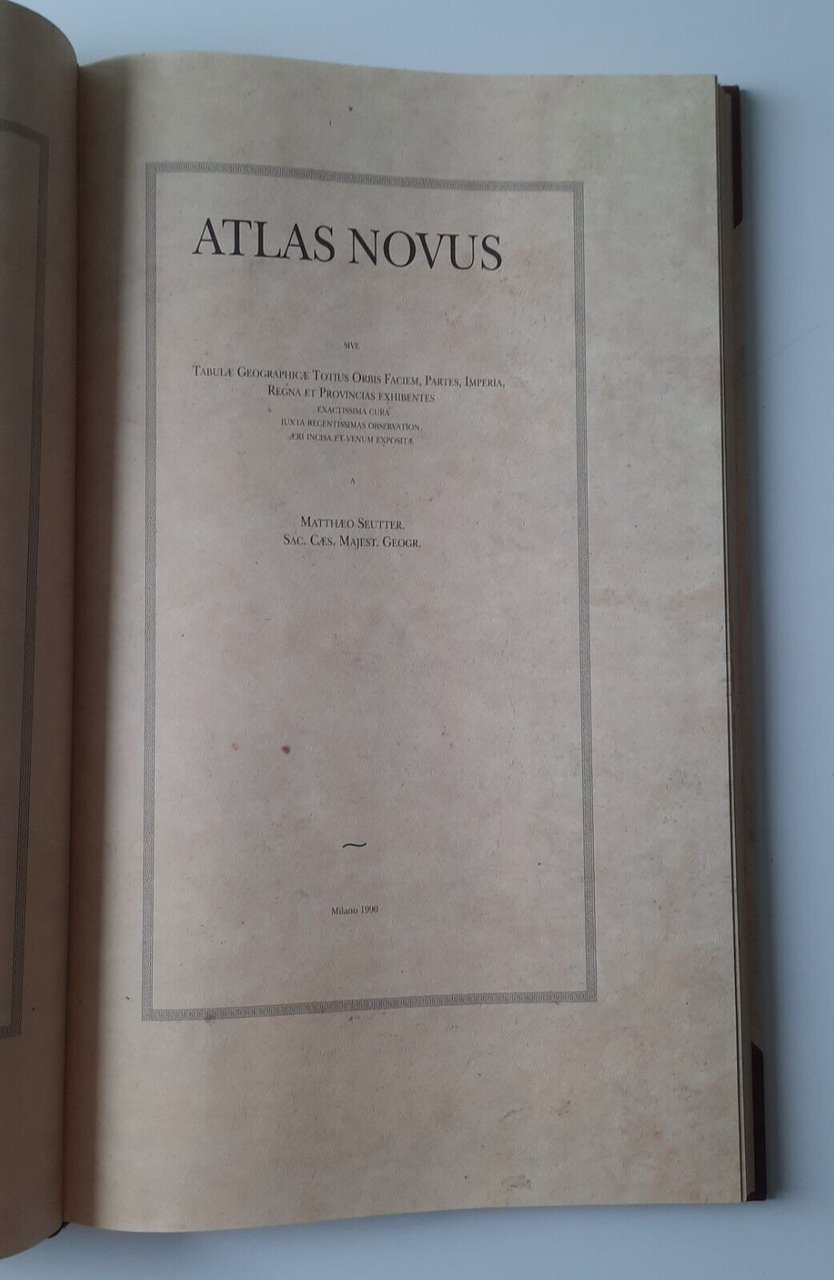 ATLAS NOVUS SIVE TABULAE GEOGRAPHICAE TOTIUS ORBIS A MATTHEO SEUTTER …