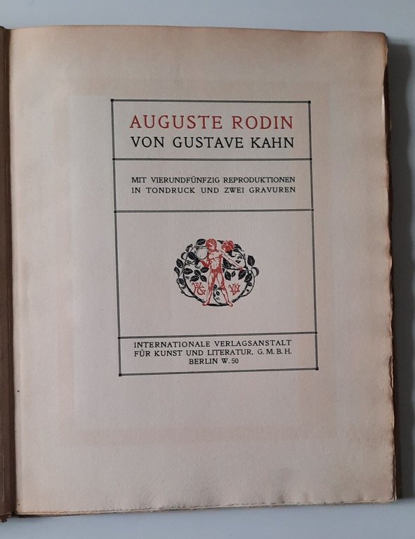 AUGUSTE RODIN VON GUSTAVE KAHN INTERNATIONALE VERLAG
