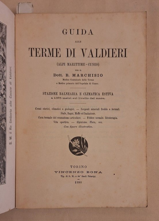B. MARCHISIO GUIDA ALLE TERME DI VALDIERI CUNEO VINCENZO BONA …