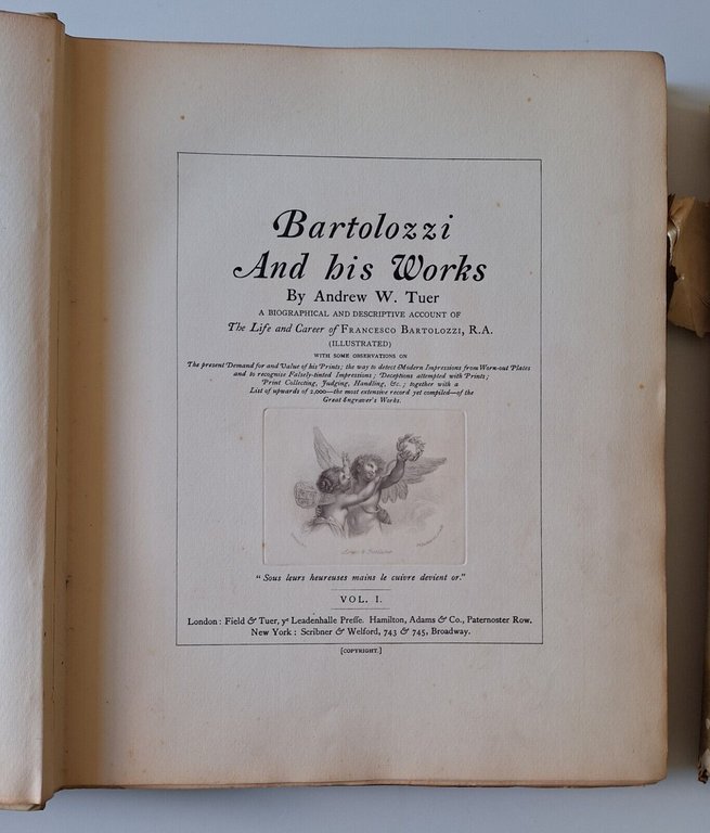 BARTOLOZZI AND HIS WORKS BY ANDREW W. TUER LONDON FIELD …