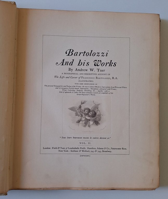 BARTOLOZZI AND HIS WORKS BY ANDREW W. TUER LONDON FIELD …