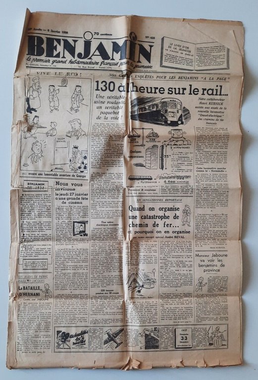 BENJAMIN LE PREMIER GRAND HEBDOMAIRE FRANCOIS 48 NUMERI 1938/39