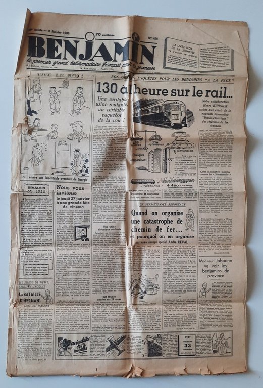 BENJAMIN LE PREMIER GRAND HEBDOMAIRE FRANCOIS 48 NUMERI 1938/39 | Immagine Gallery 6