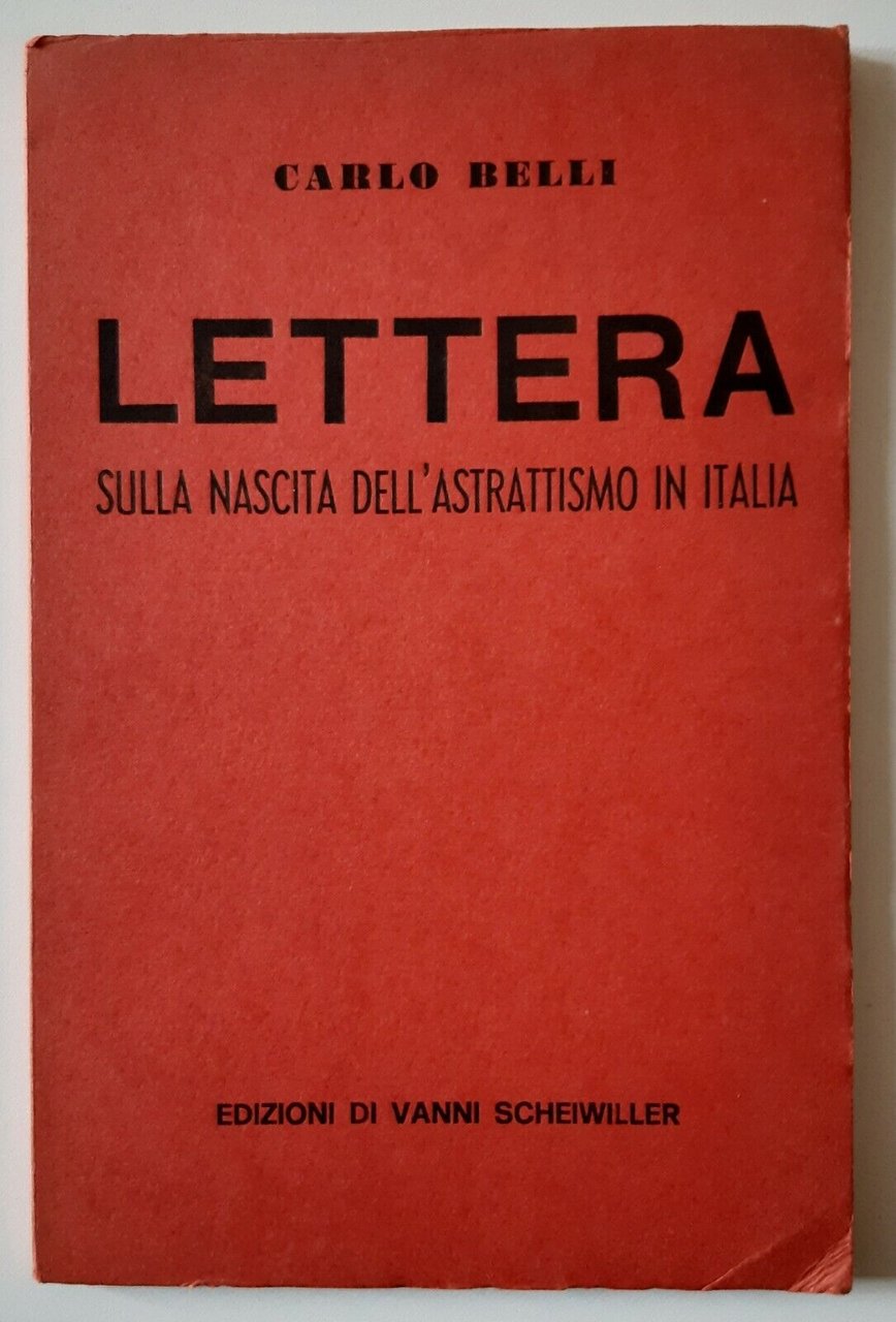 C. BELLI LETTERA VANNI SCHEIWILLER ED. 1978